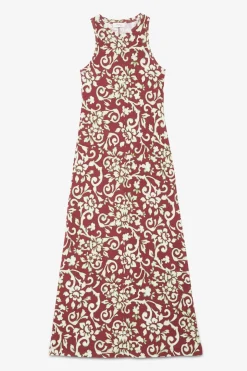 Langes Kleid aus bedrucktem Baumwolljersey