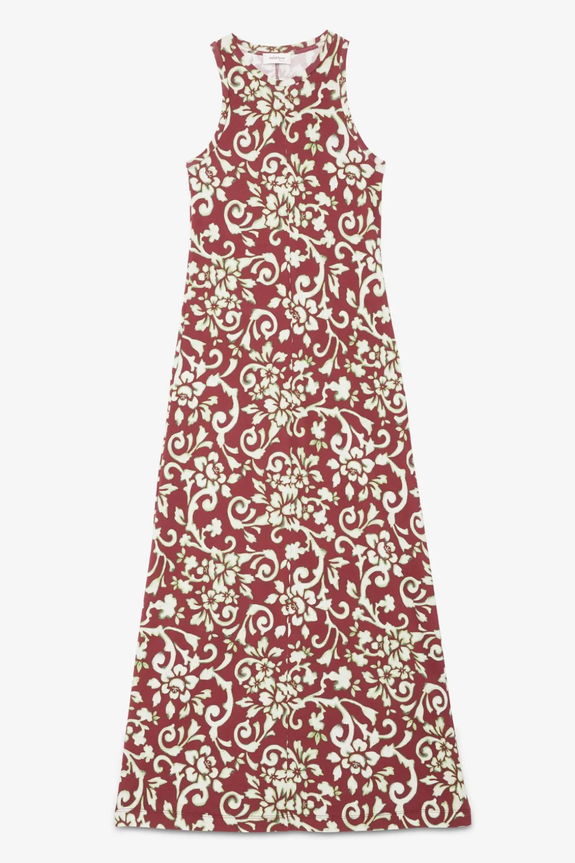 Langes Kleid aus bedrucktem Baumwolljersey