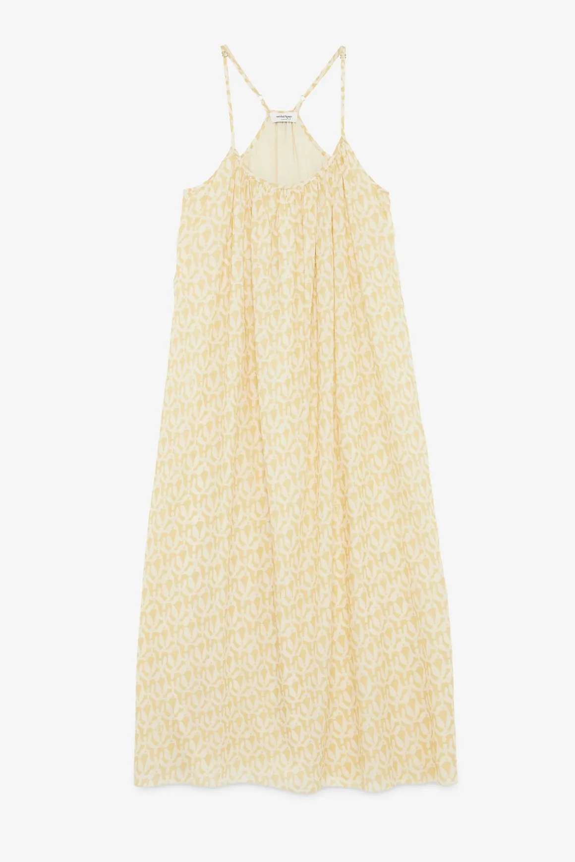 Langes Kleid aus bedruckter Baumwolle