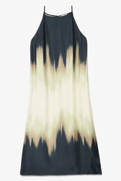 Langes Kleid aus bedruckter Viskose