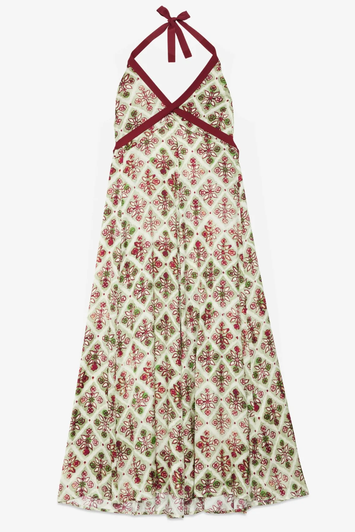 Langes Kleid aus bedruckter Viskose