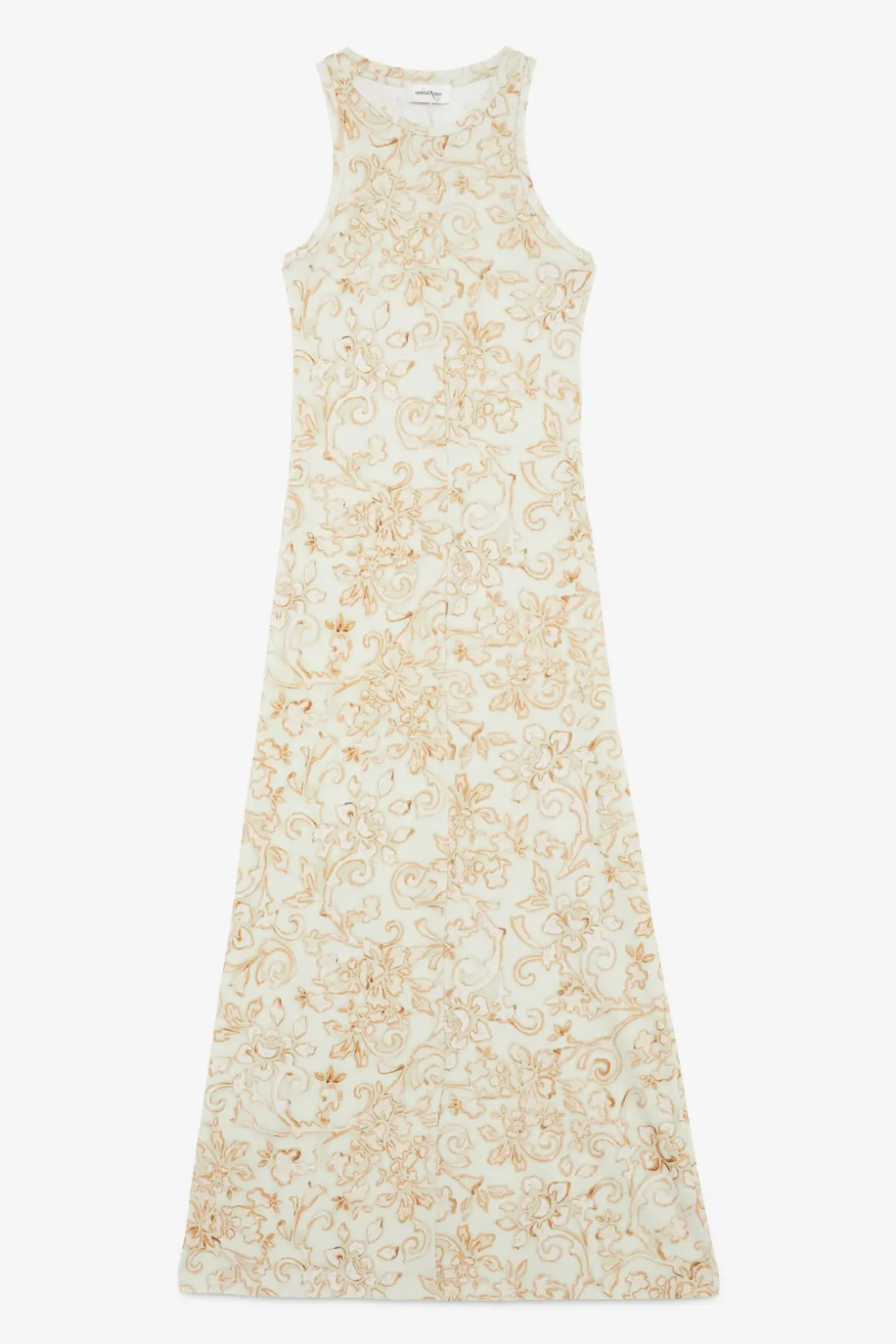 Langes Kleid aus bedrucktem Baumwolljersey