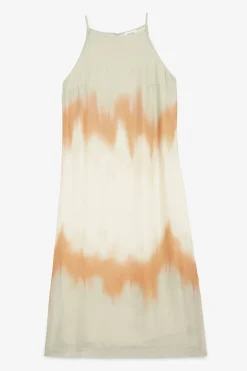 Langes Kleid aus bedruckter Viskose