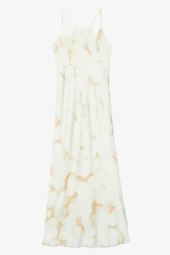 Langes Kleid aus bedruckter Viskose