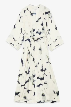 Langes Kleid aus bedruckter Viskose