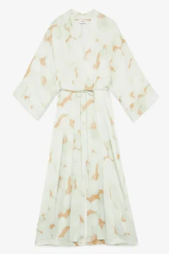 Langes Kleid aus bedruckter Viskose