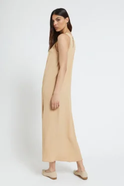 Langes Kleid aus Seidenmischgewebe