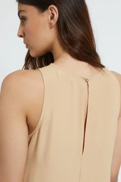 Langes Kleid aus Seidenmischgewebe