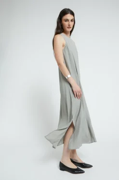 Langes Kleid aus Seidenmischgewebe