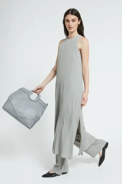 Langes Kleid aus Seidenmischgewebe