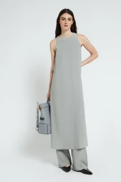 Langes Kleid aus Seidenmischgewebe
