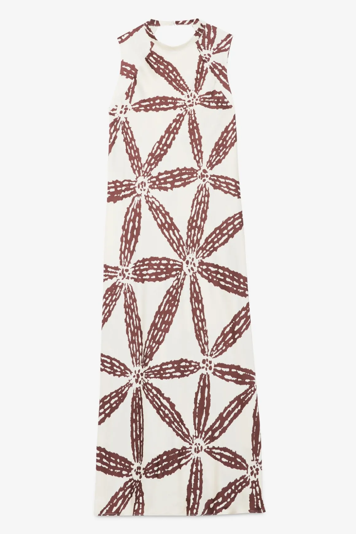 Langes Kleid aus Viskosesatin