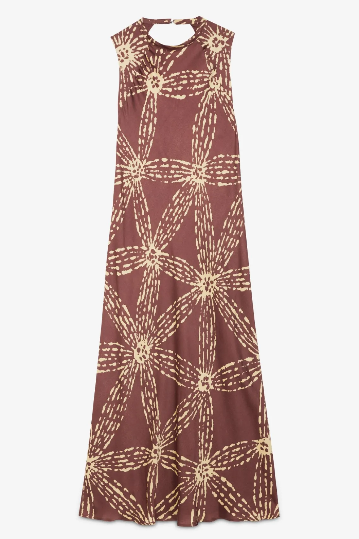 Langes Kleid aus Viskosesatin