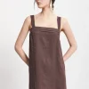 Langes Leinenkleid