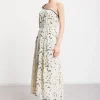 Langes One-Shoulder-Kleid aus Viskose