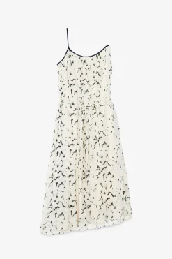 Langes One-Shoulder-Kleid aus Viskose