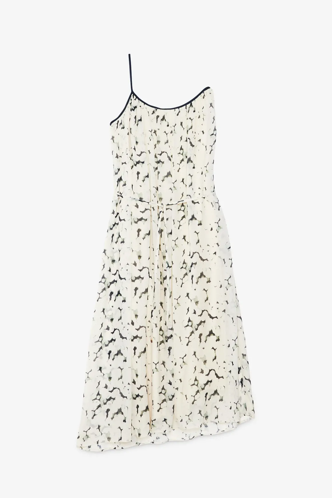 Langes One-Shoulder-Kleid aus Viskose