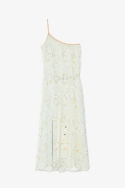 Langes One-Shoulder-Kleid aus Viskose