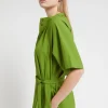 Langes Popelinekleid
