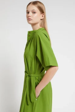 Langes Popelinekleid