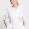 Langes Popelinekleid