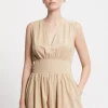 Langes Popelinekleid