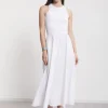 Langes Popelinekleid