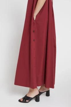 Langes Popelinekleid
