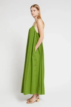 Langes Popelinekleid