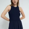 Langes Popelinekleid
