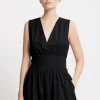 Langes Popelinekleid