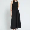 Langes Popelinekleid