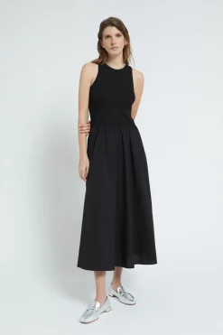 Langes Popelinekleid