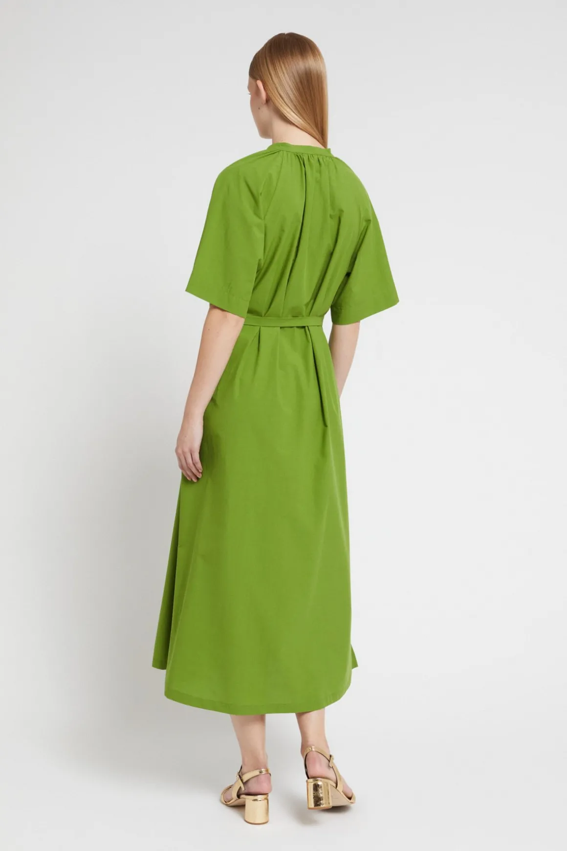 Langes Popelinekleid