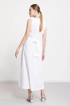 Langes Popelinekleid