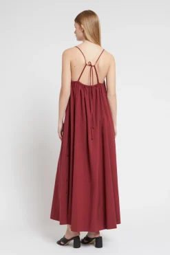 Langes Popelinekleid