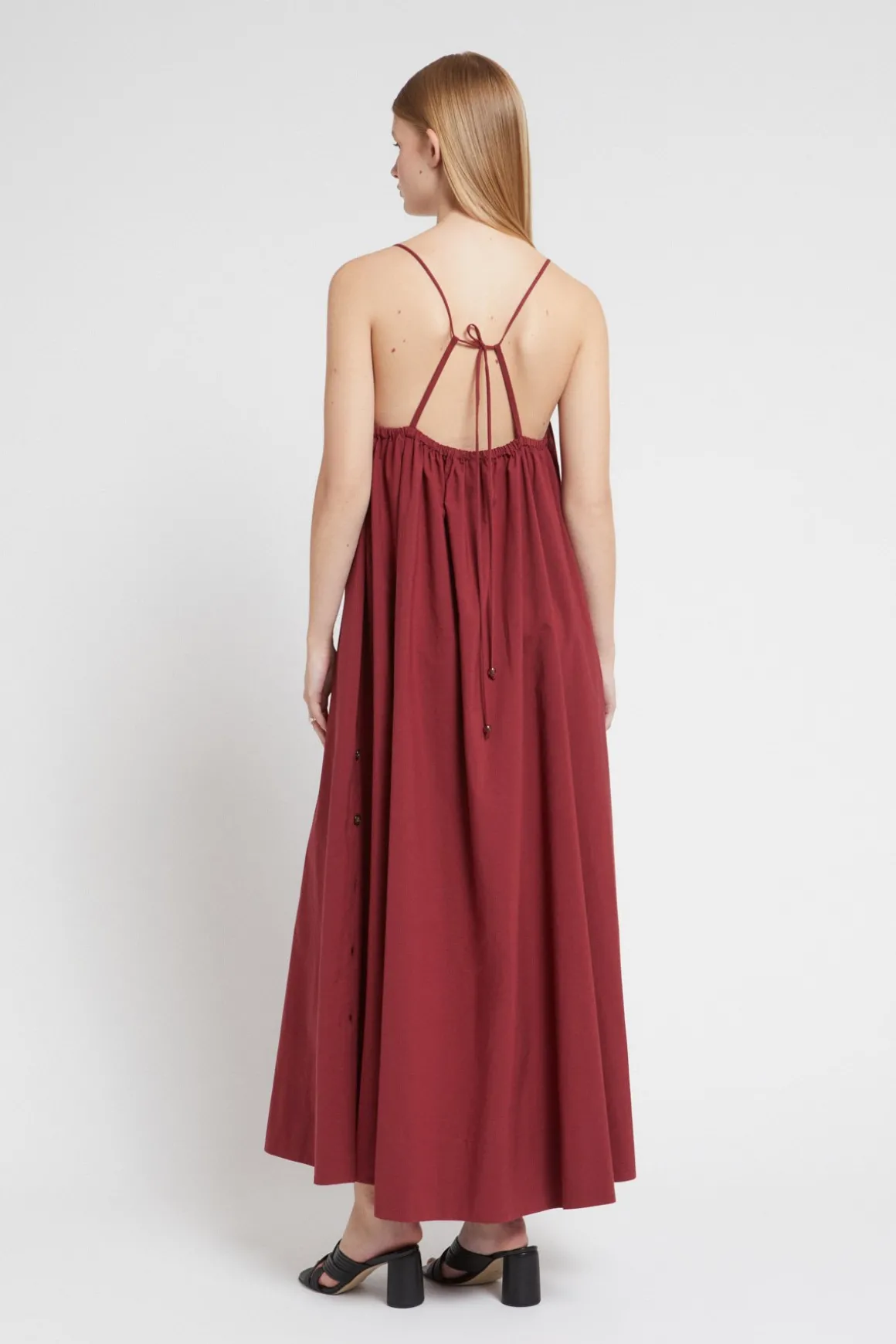 Langes Popelinekleid