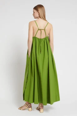 Langes Popelinekleid