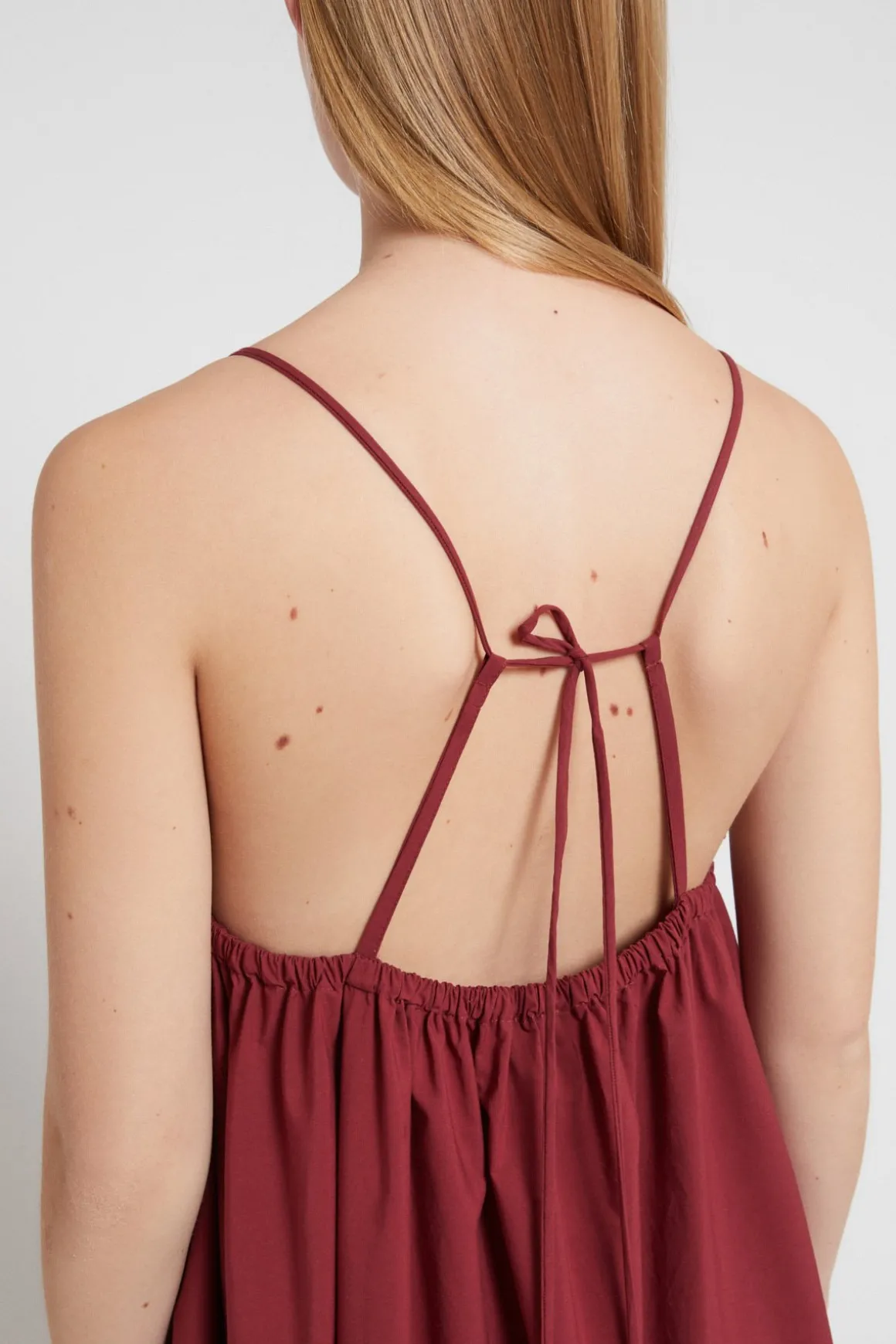 Langes Popelinekleid