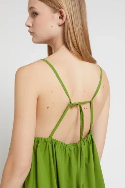 Langes Popelinekleid