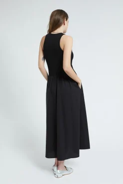Langes Popelinekleid
