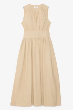 Langes Popelinekleid