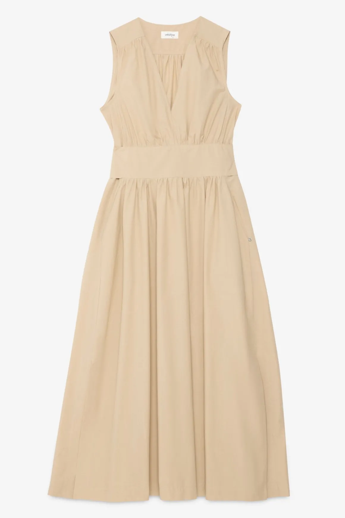 Langes Popelinekleid