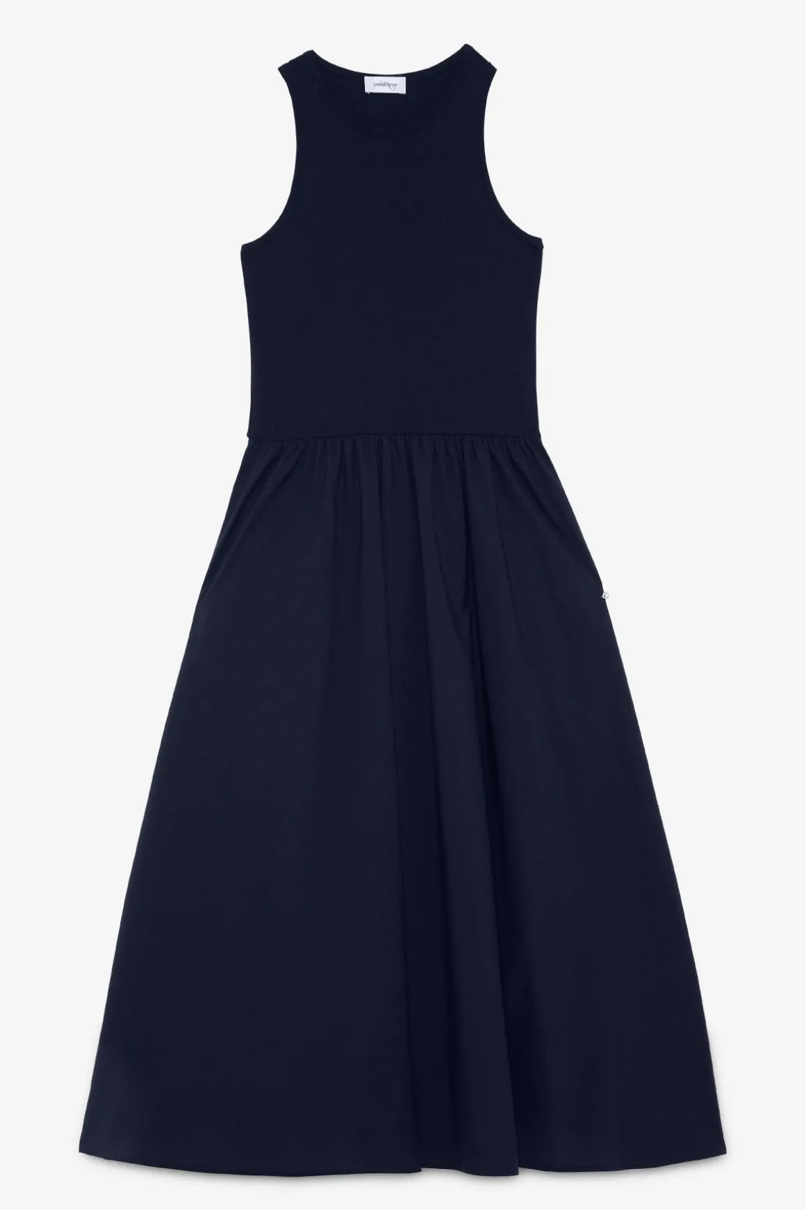Langes Popelinekleid