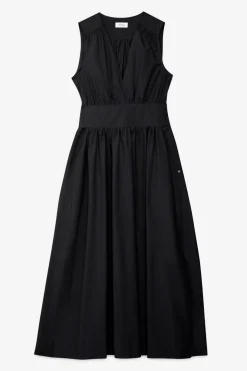 Langes Popelinekleid