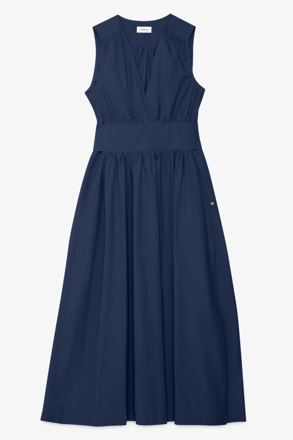 Langes Popelinekleid