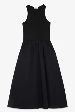 Langes Popelinekleid