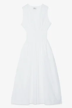 Langes Popelinekleid
