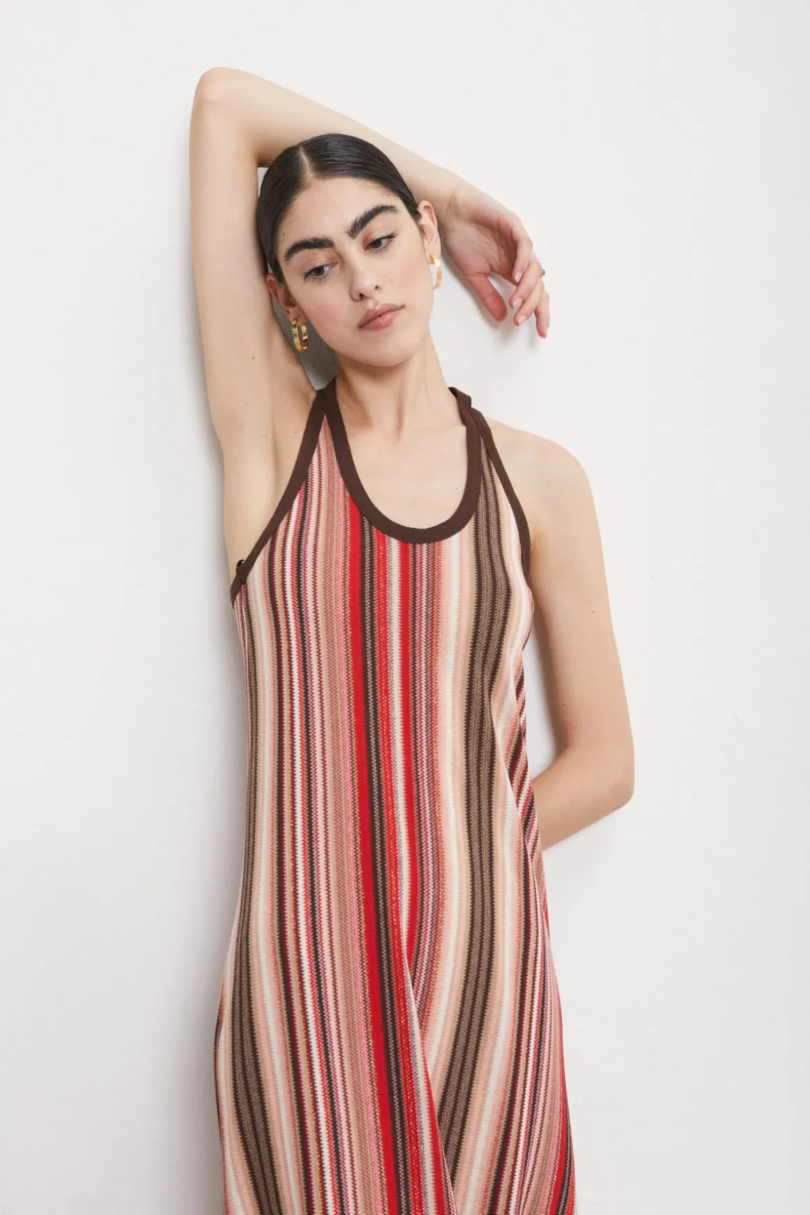 Langes Strickkleid