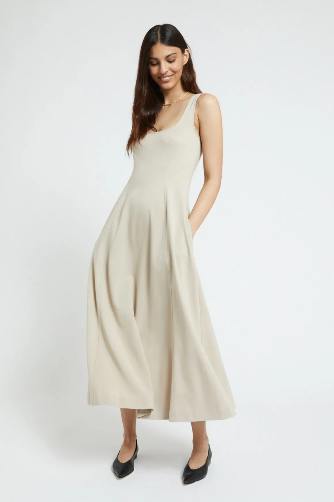 Langes Viskosekleid